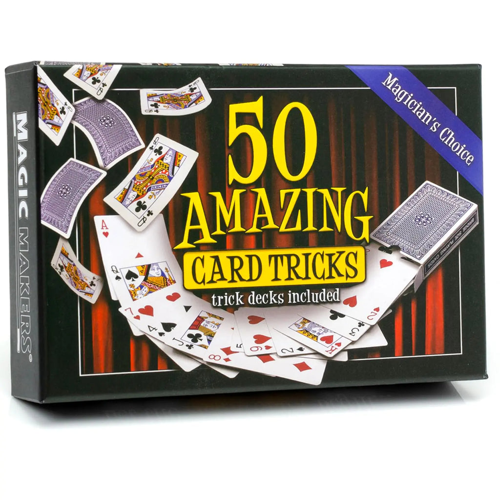 Magic Makers 50 Amazing Card Tricks Kit for All Ages with Trick Decks Included